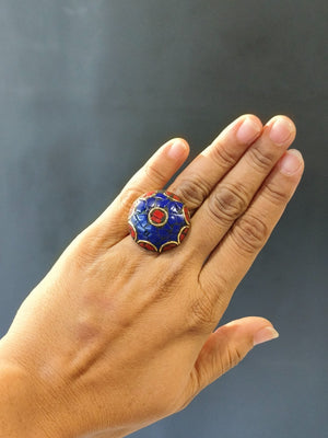 Statement tribal antique ring with artistic bold styling appeal