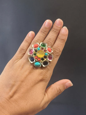 Rustic tribal antique ring with earthy expressive old-soul appeal