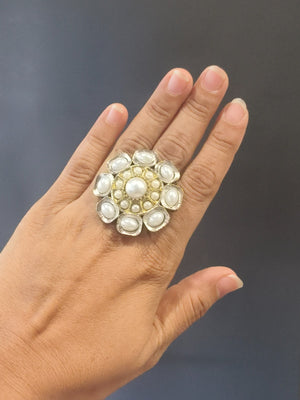 Tribal antique fashion ring with trend-led ethnic edge