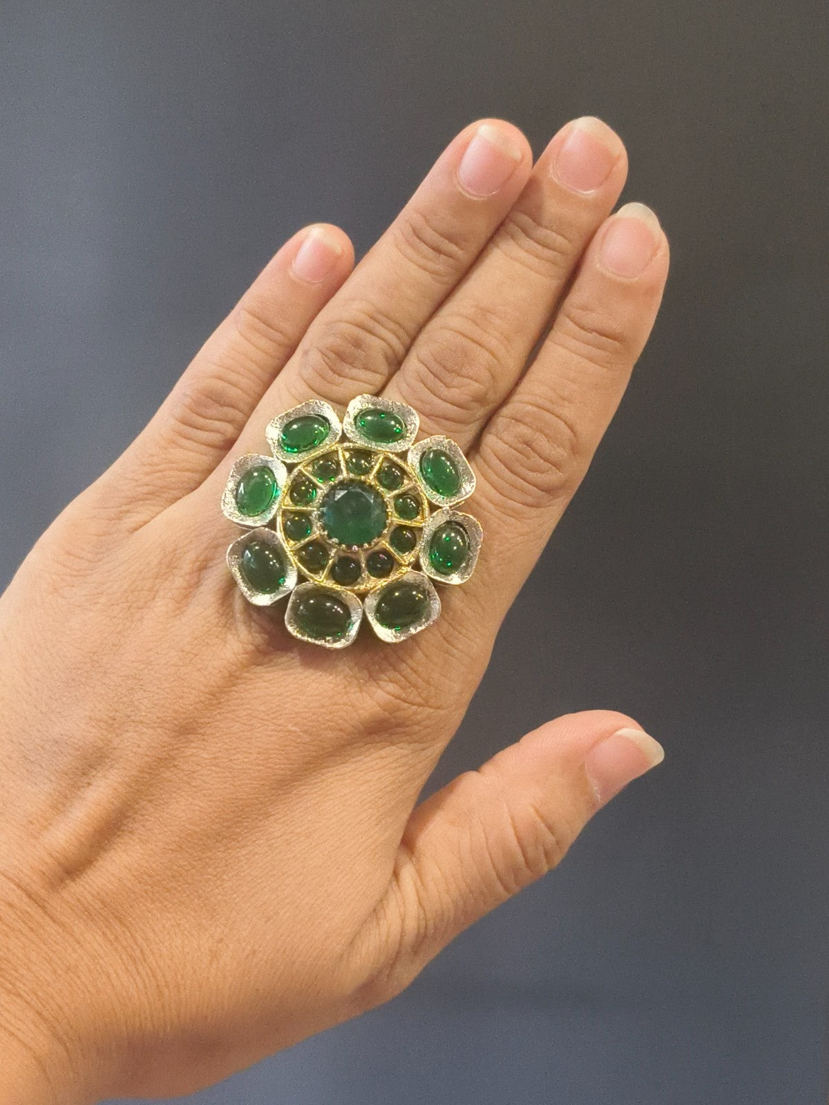 Bold tribal antique ring created for impactful statement styling