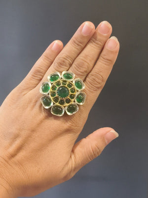 Bold tribal antique ring created for impactful statement styling