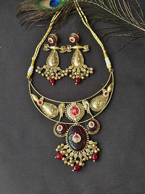 Statement fusion necklace set for women for weddings and special events