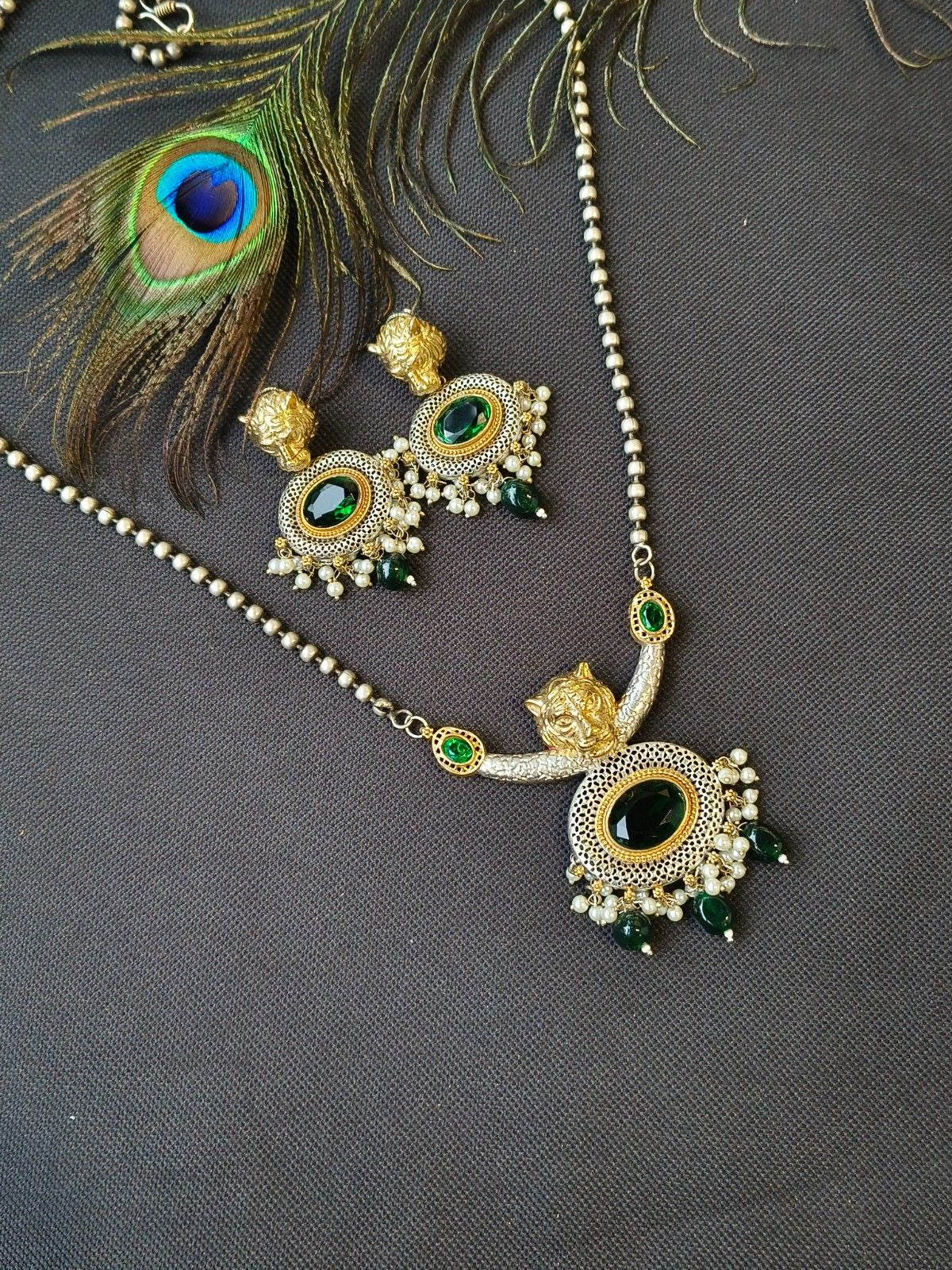 Trendy Fusion Pendant Necklace Set for Modern Parties - PS1450-1