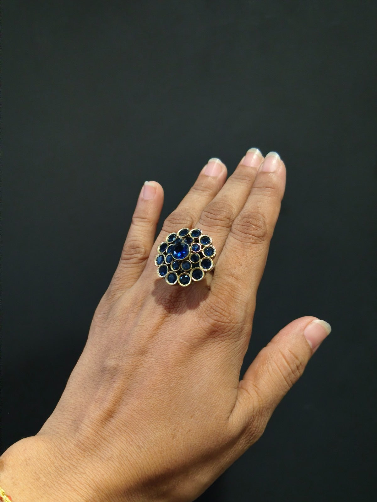 Ethnic fusion trending ring with traditional and modern balance
