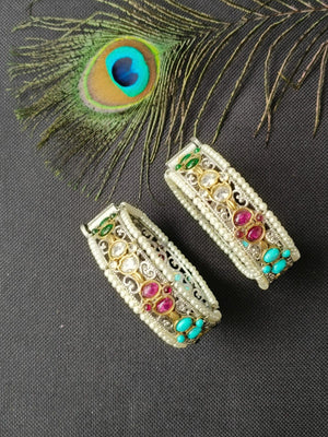 Ruby Color Office contemporary fusion trending bangles kangans set