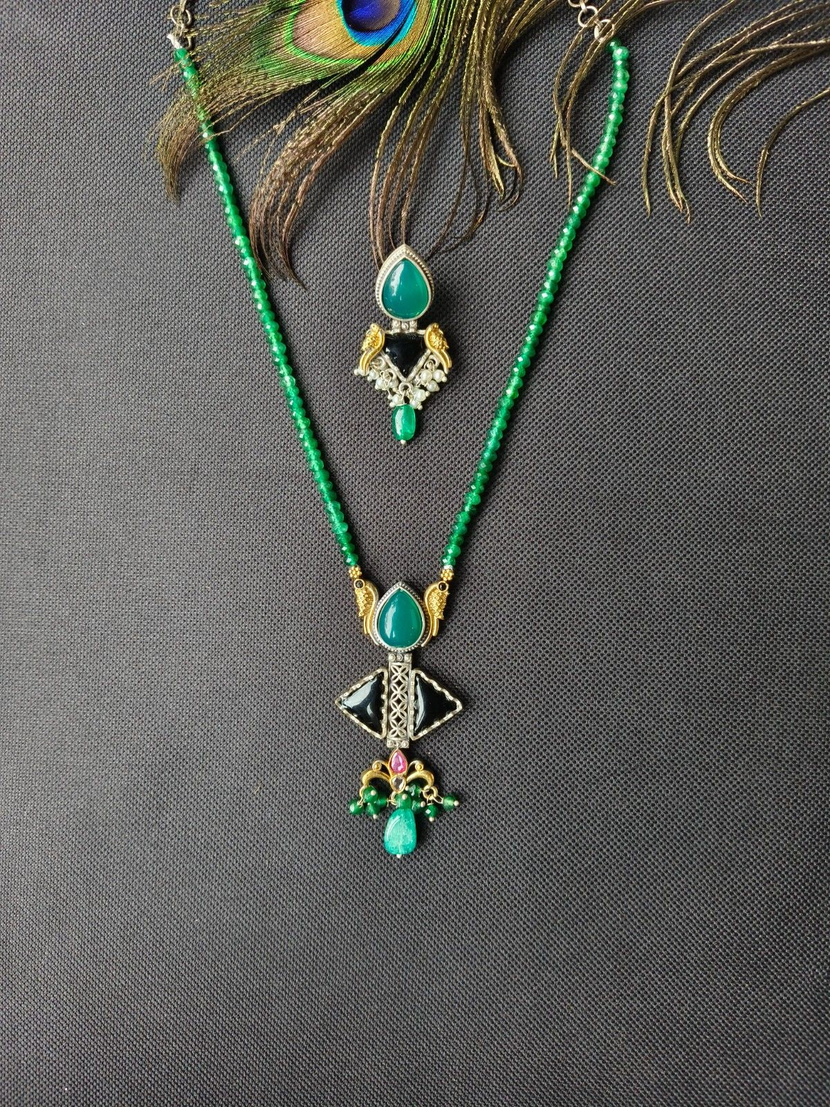 Elegant Fusion Pendant Set for Engagement and Pre-Wedding Functions - PS1300-1