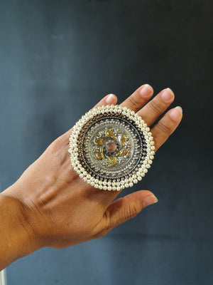 Traditional fusion trending ring with updated contemporary profile