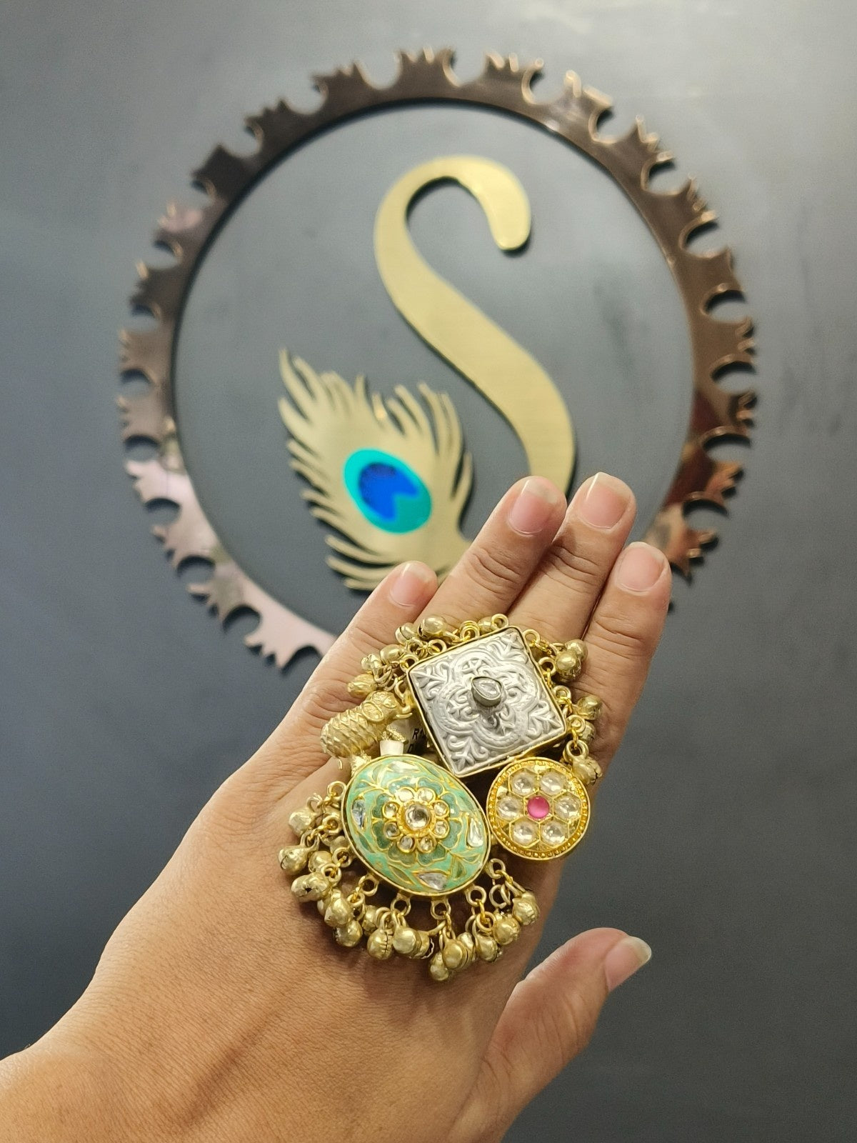 Curated fusion trending ring with modern accessory styling