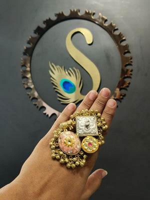 Curated fusion trending ring with modern accessory styling