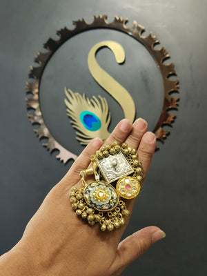 Curated fusion trending ring with modern accessory styling