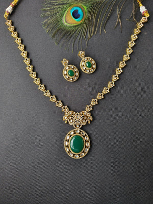Wedding guest fusion necklace set for sangeet reception and festive functions