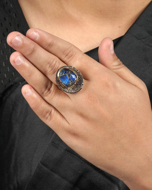 Regal Polki Moissanite Ring with celebratory shine and refined craftsmanship