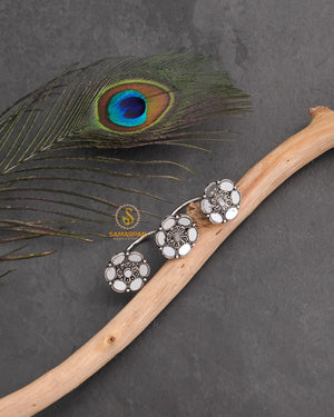 Tribal antique collection ring with bold ethnic-inspired detailing