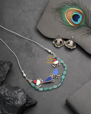 Premium fashion jewellery necklace set by Samarpan for festive occasions