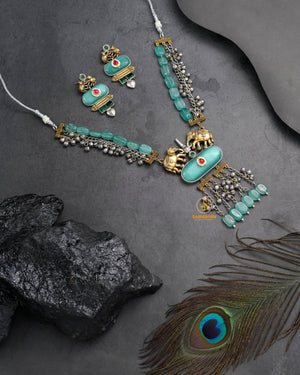 Elegant necklace set online by Samarpan for traditional festive dressing