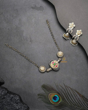 Bold tribal necklace set for saree and lehenga ethnic looks