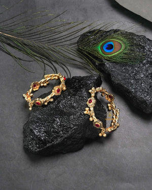 Tribal bangles and traditional kangan set in ethnic metal finish for cultural events and celebrations