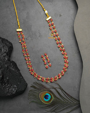 mint Jadau kundan mala necklace for bridal lehenga and saree looks