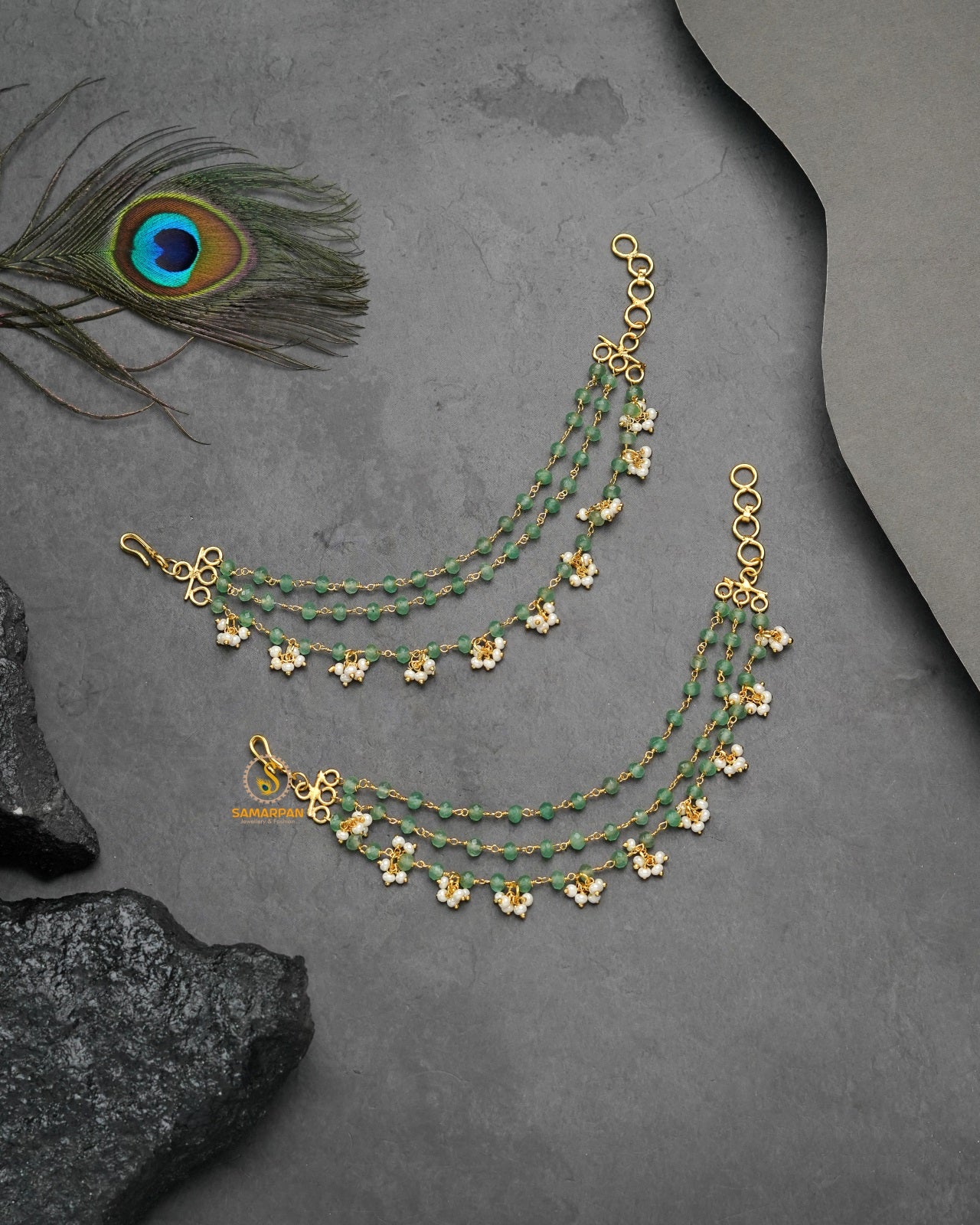 Gujarati bridal kanser traditional wedding hair jewellery
