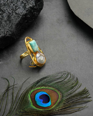 Elegant metallic golden glow ring with graceful luminous warmth
