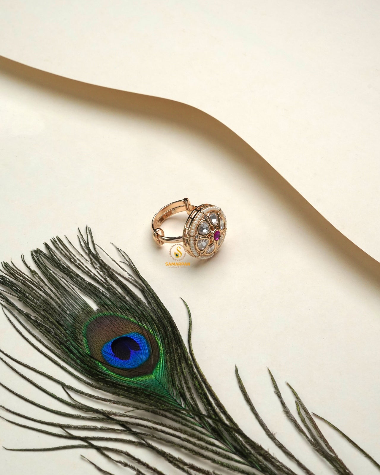 Artful Detail Polki Moissanite Ring - RR650-1