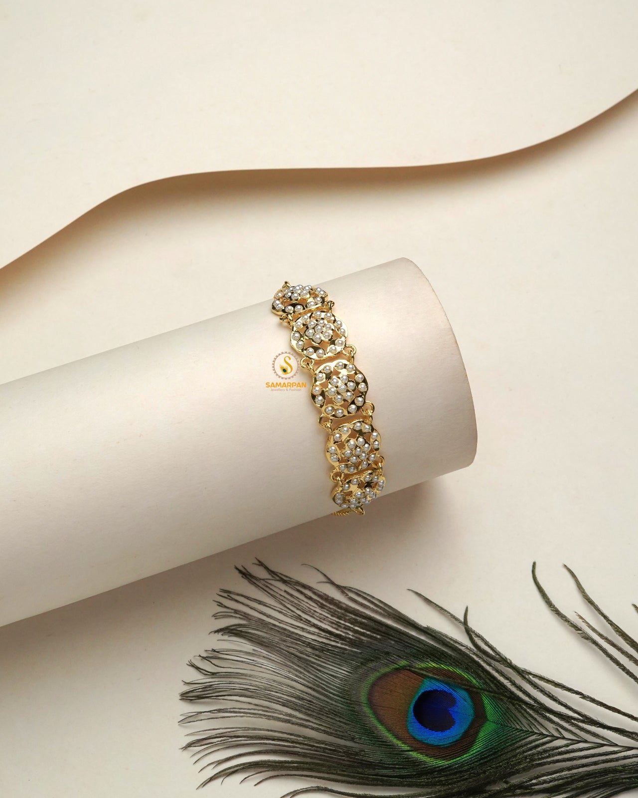 Shop Amritasri Jadau designer bracelets online for festive styling