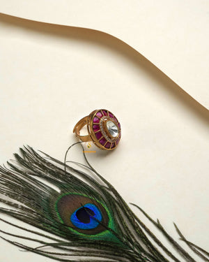 Giftable diamond collection ring with graceful ready-to-present appeal