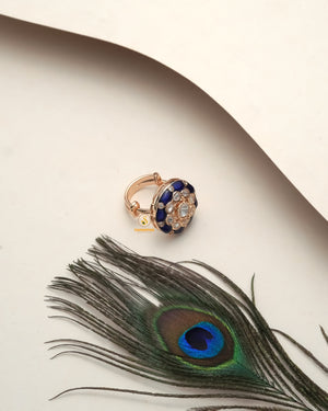 Traditional Glam Polki Moissanite Ring styled for heritage events and elegant Indianwear