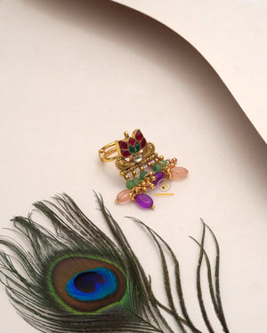 Artistic ring by Samarpan with expressive design-led fashion detailing