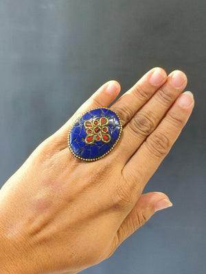 Boho tribal antique ring with creative free-spirited styling