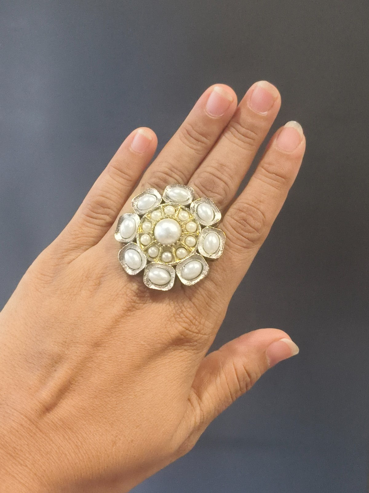 Tribal antique fashion ring with trend-led ethnic edge