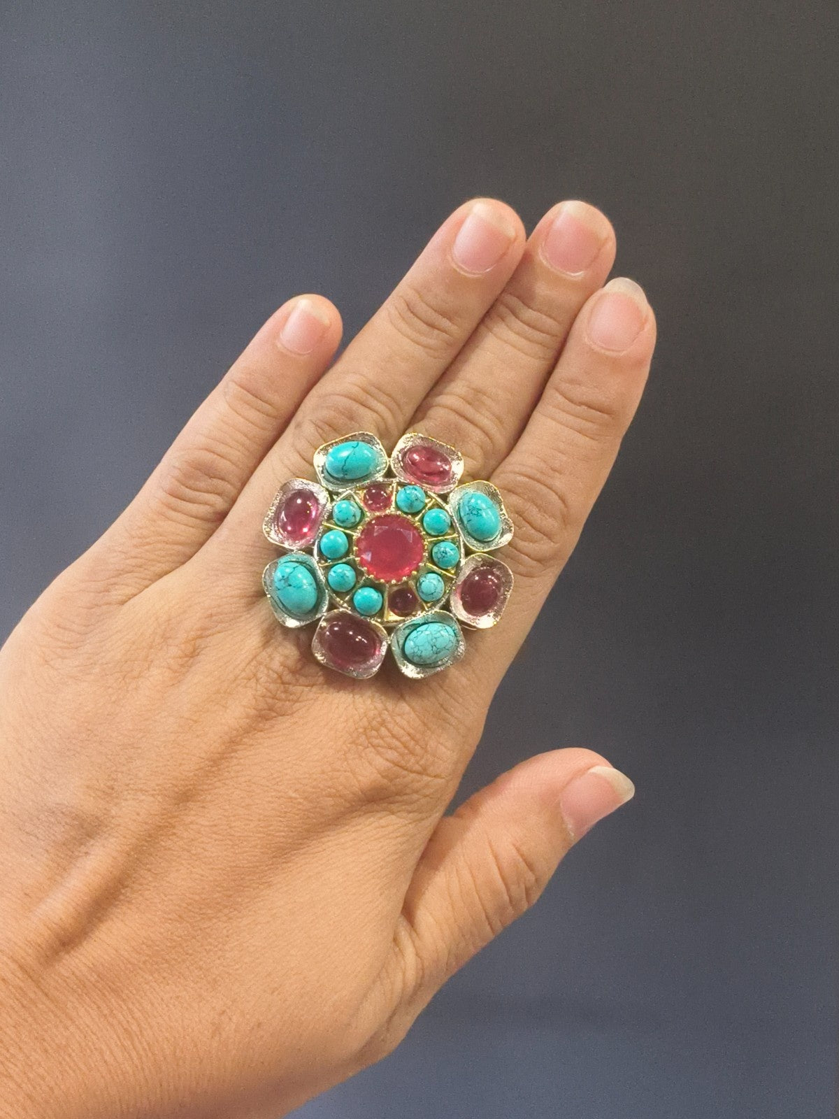 Everyday statement tribal ring with approachable antique-inspired look