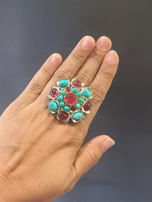 Everyday statement tribal ring with approachable antique-inspired look