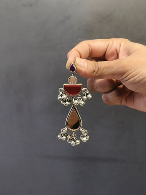 Large statement tribal antique hoop earrings for wedding guest look