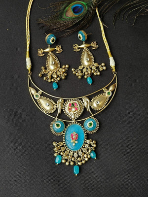 Trendy jewellery necklace set for light festive and everyday ethnic styling
