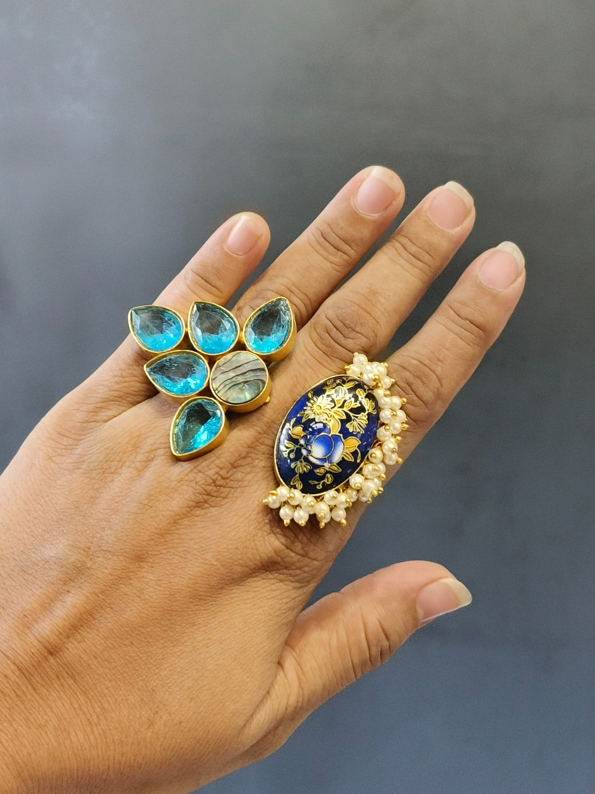 Occasion wear fusion trending ring with refined visual depth