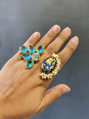 Occasion wear fusion trending ring with refined visual depth