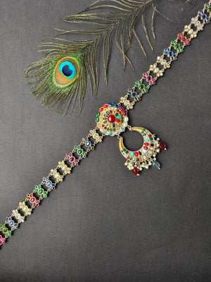 multi color decorative kandora jewellery, kandora edge view