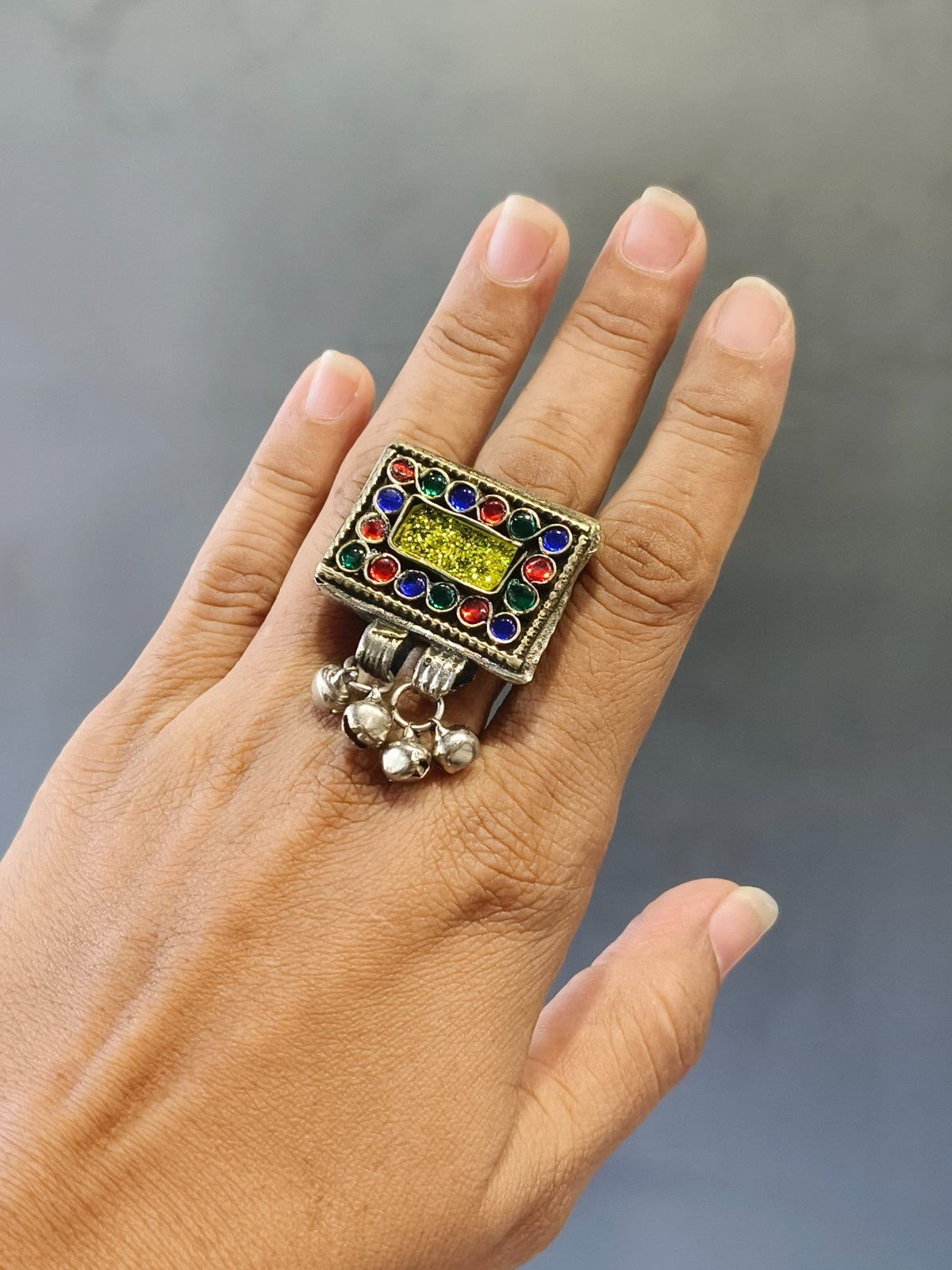 Vintage golden heritage ring with old world jewellery character