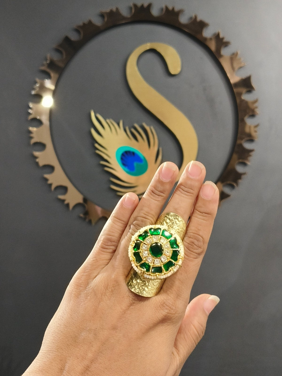 Indo western fusion trending ring with adaptable styling appeal