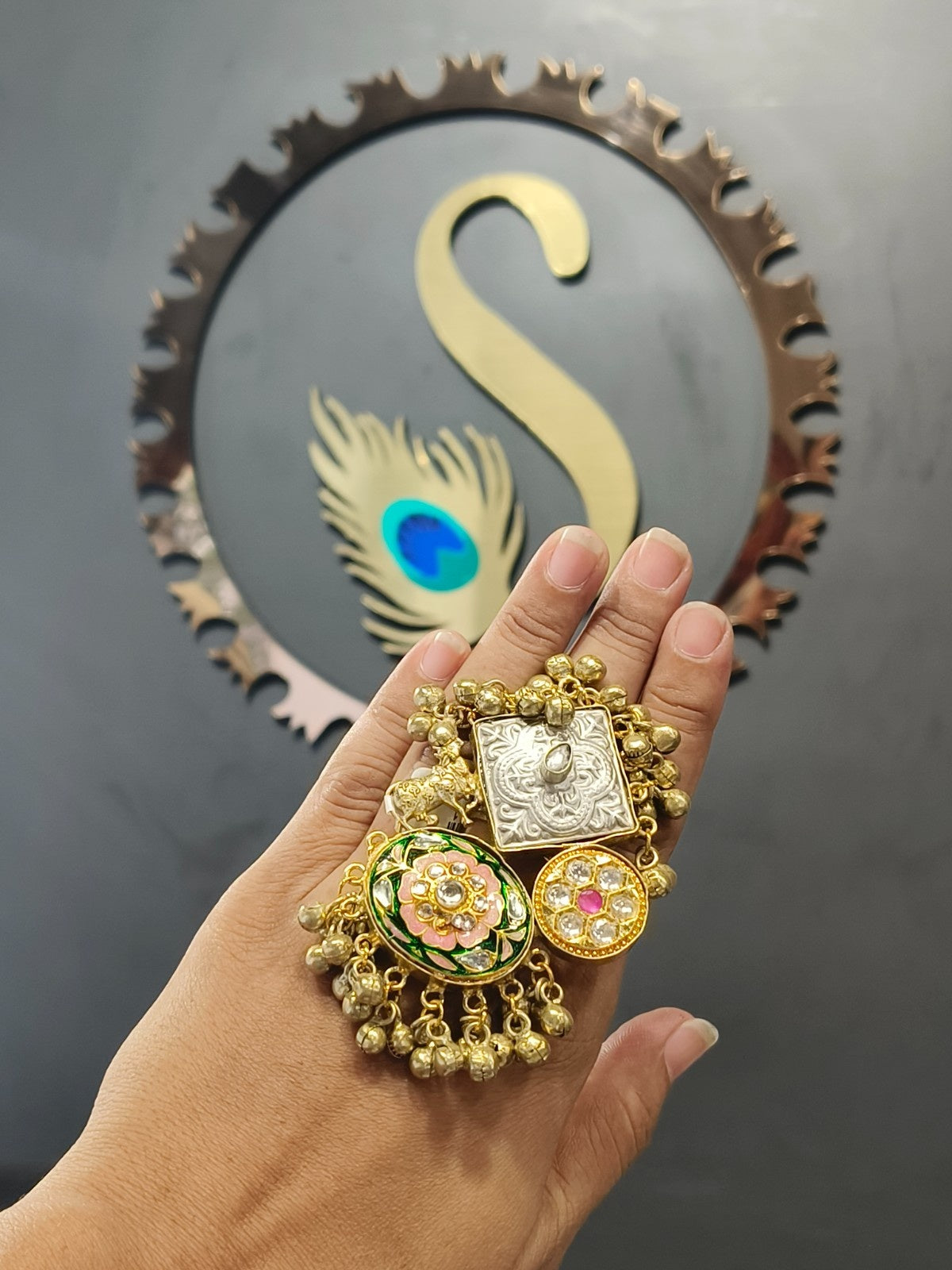 Curated fusion trending ring with modern accessory styling