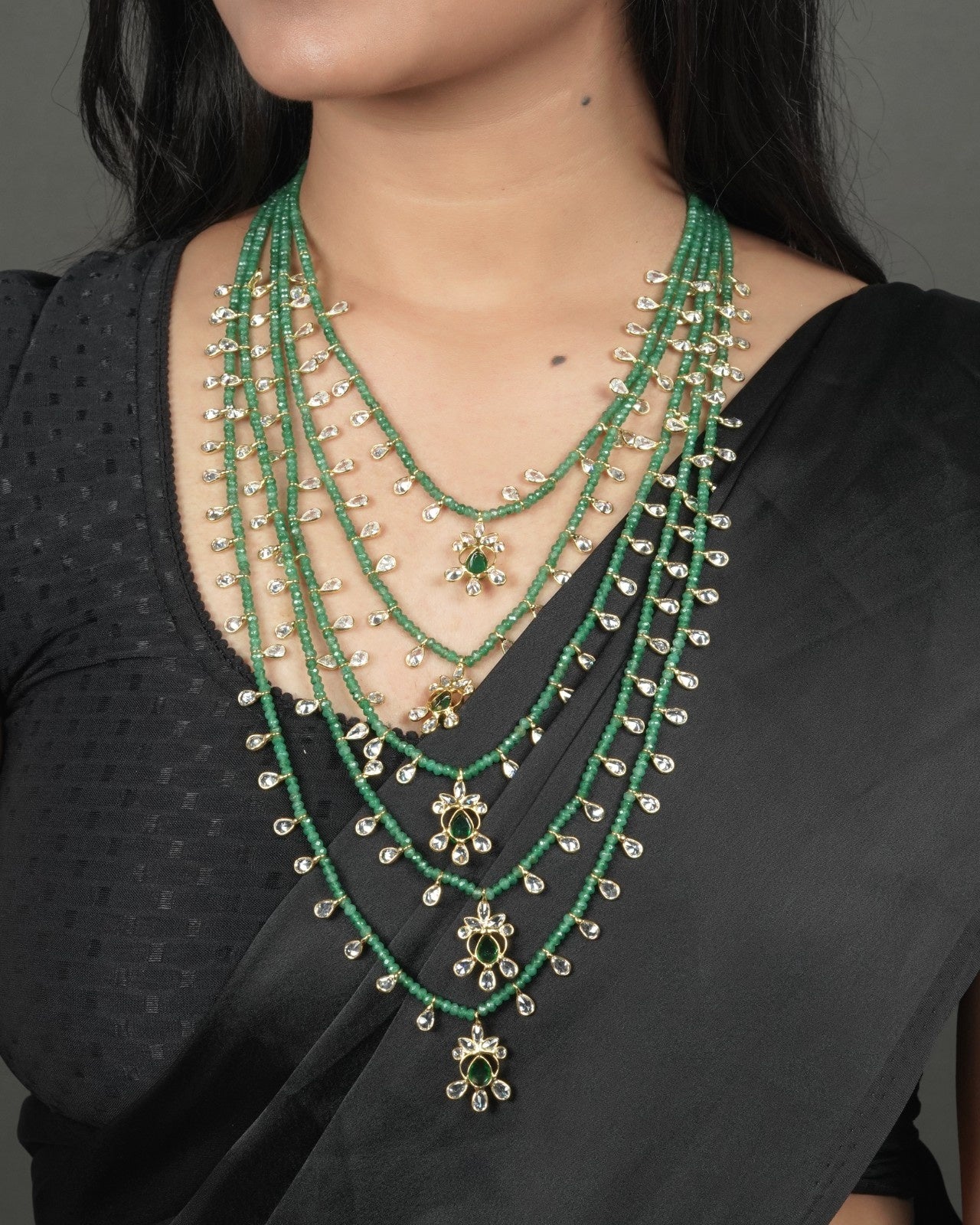 Bridal wear Jadau Pachi Kundan necklace for Indian wedding looks