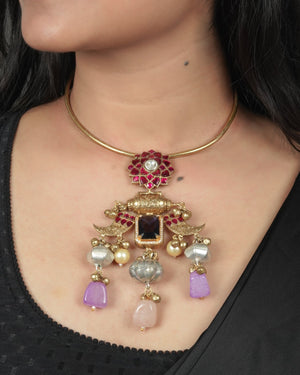 Luxury bridal necklace styled for wedding jewellery look