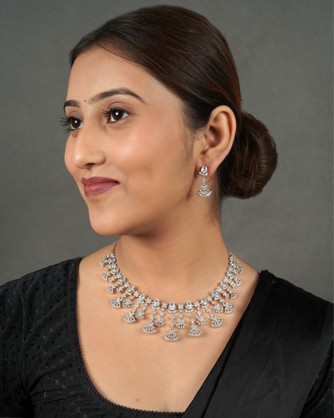 Diamond Collection necklace set for women with sparkling stone detailing