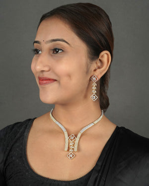 Diamond Collection necklace set for women with sparkling stone detailing