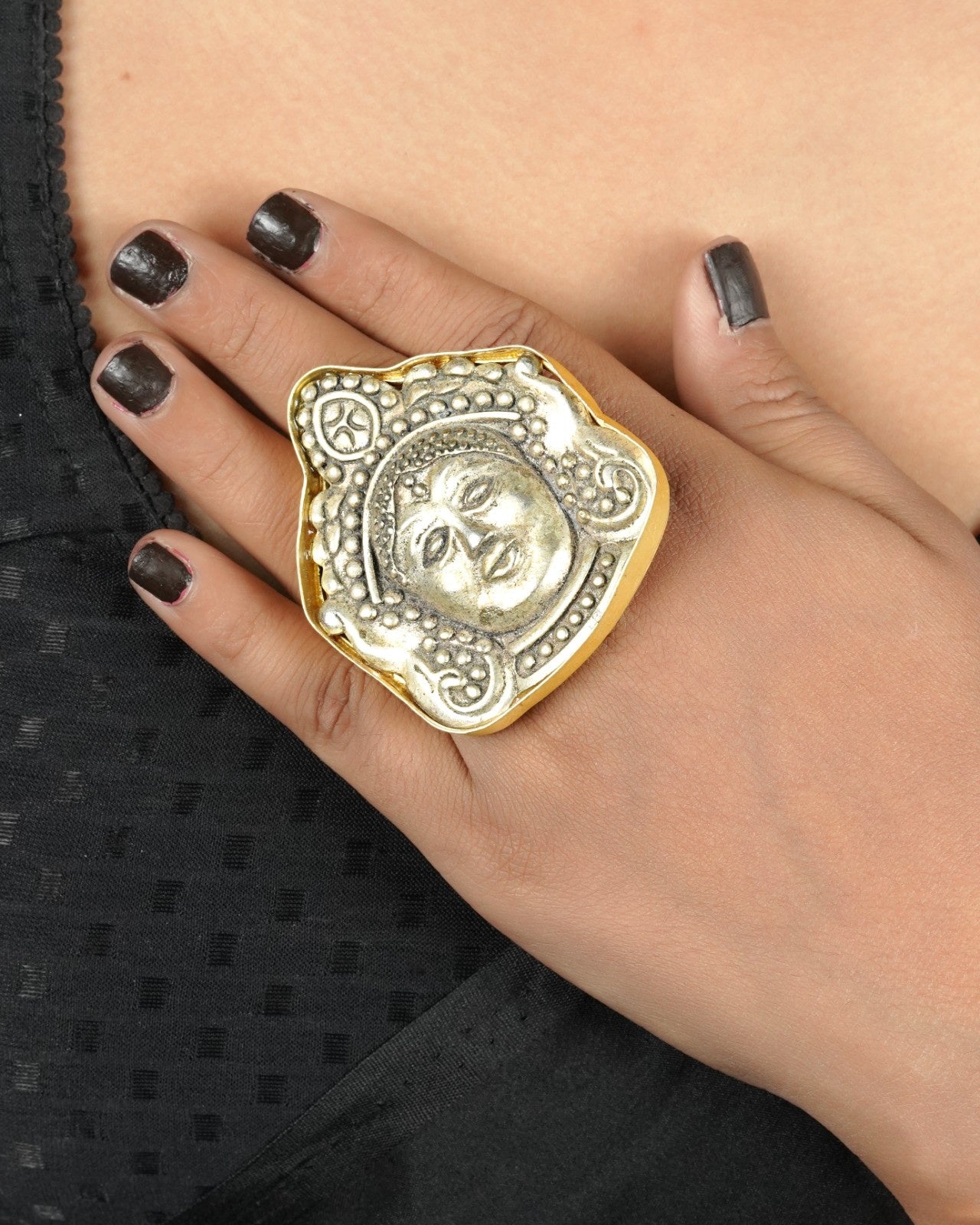 Traditional tribal antique ring suited for classic ethnic styling