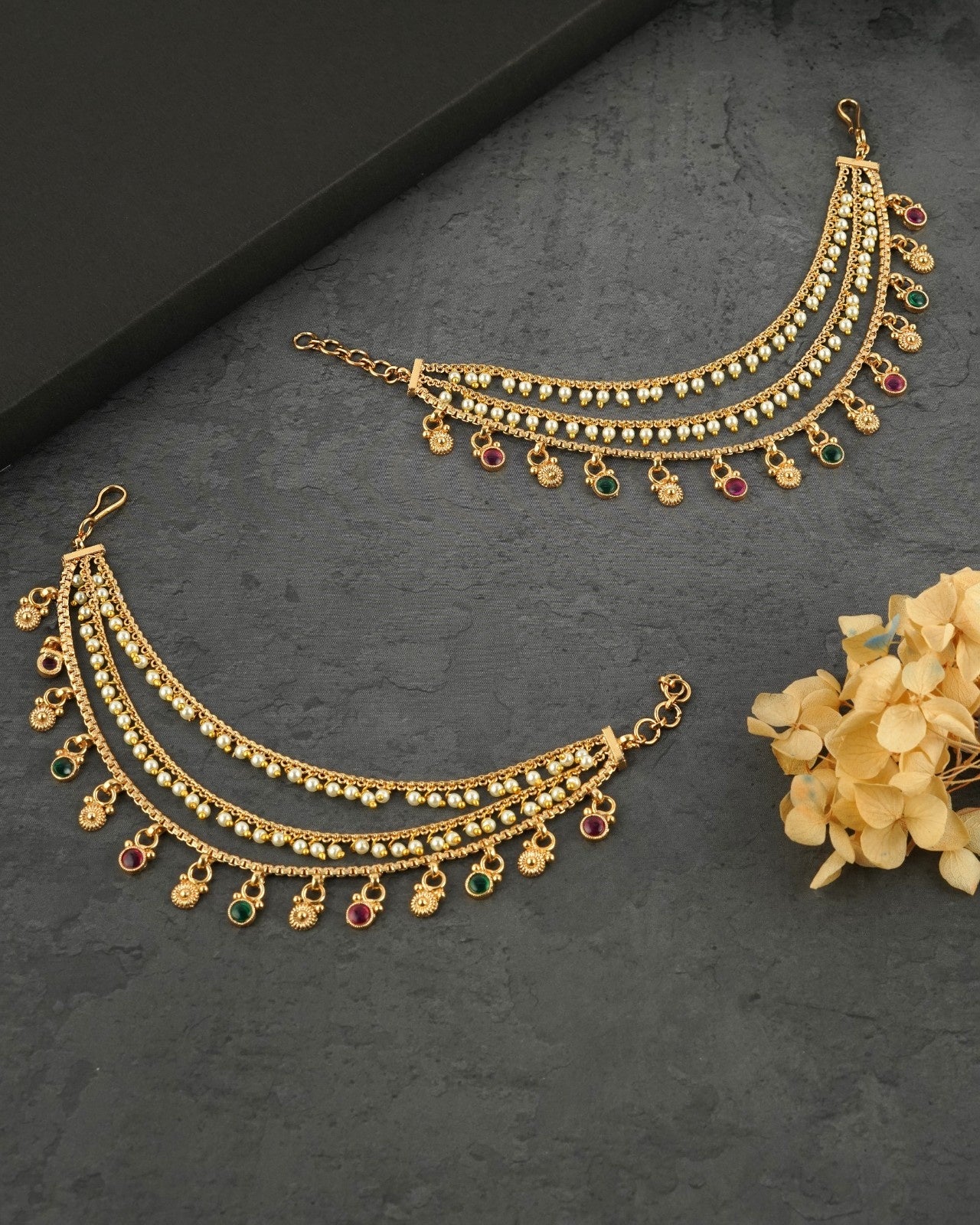 Kanser jewellery for navratri garba festive hair ornament