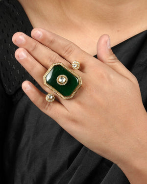 Golden heritage ring with regal detailing and traditional appeal
