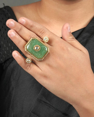 Golden heritage ring with regal detailing and traditional appeal