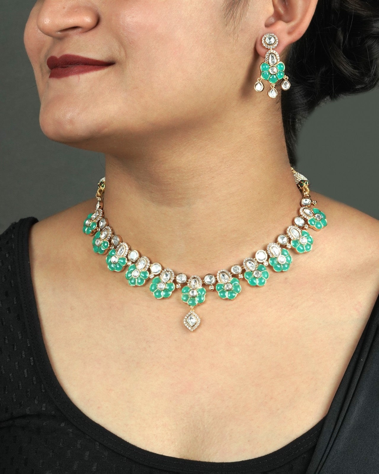 Premium Golden Heritage necklace set online for women, weddings and festive styling
